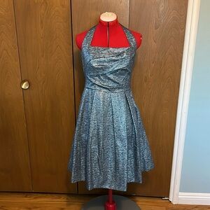 David Meister Halter Top Cocktail Dress with Pockets!